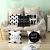 GM124 Black-and-White Letters Peach Skin Fabric Cushion Cover Sofa Cushion Cover Custom Amazon Hot Home