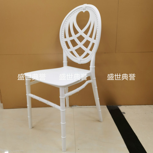 hangzhou foreign trade export pp integrated plastic chair outdoor wedding white bamboo chair hotel banquet wedding dining table and chair