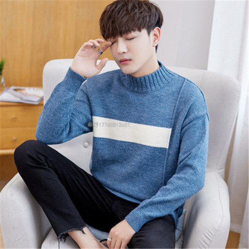 2024 autumn and winter new korean style men‘s sweater tail casual popular men‘s pullover sweater stock stall wholesale