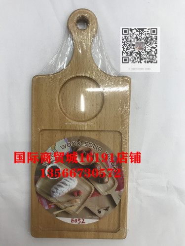 e052 solid wood steak board grooved kitchen chopping board chopping board bread tray anti-scald handle