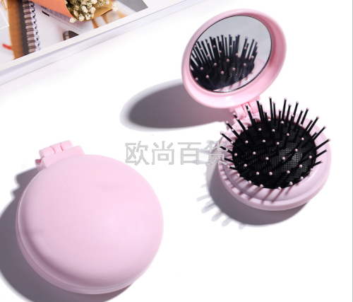 folding comb mirror massage airbag comb small air cushion mirror comb hairdressing plastic comb portable folding airbag comb
