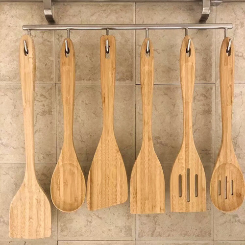 factory direct new bamboo shovel spatula set environmental protection chinese shovel slotted turner export kitchenware wholesale