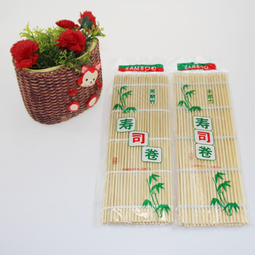 Factory Direct Sales Bamboo Sushi Mat Carbonized Color Sushi Roller Household Tableware Wholesale
