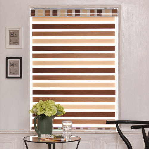 Cortinas Roller Duo Dobles Double-Layer Roller Shade Soft Gauze Curtain Day & Night Curtain Louver Roller Shutter Curtain