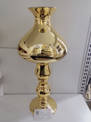 European-Style Golden Glass Vase Home Flower Arrangement Ornaments