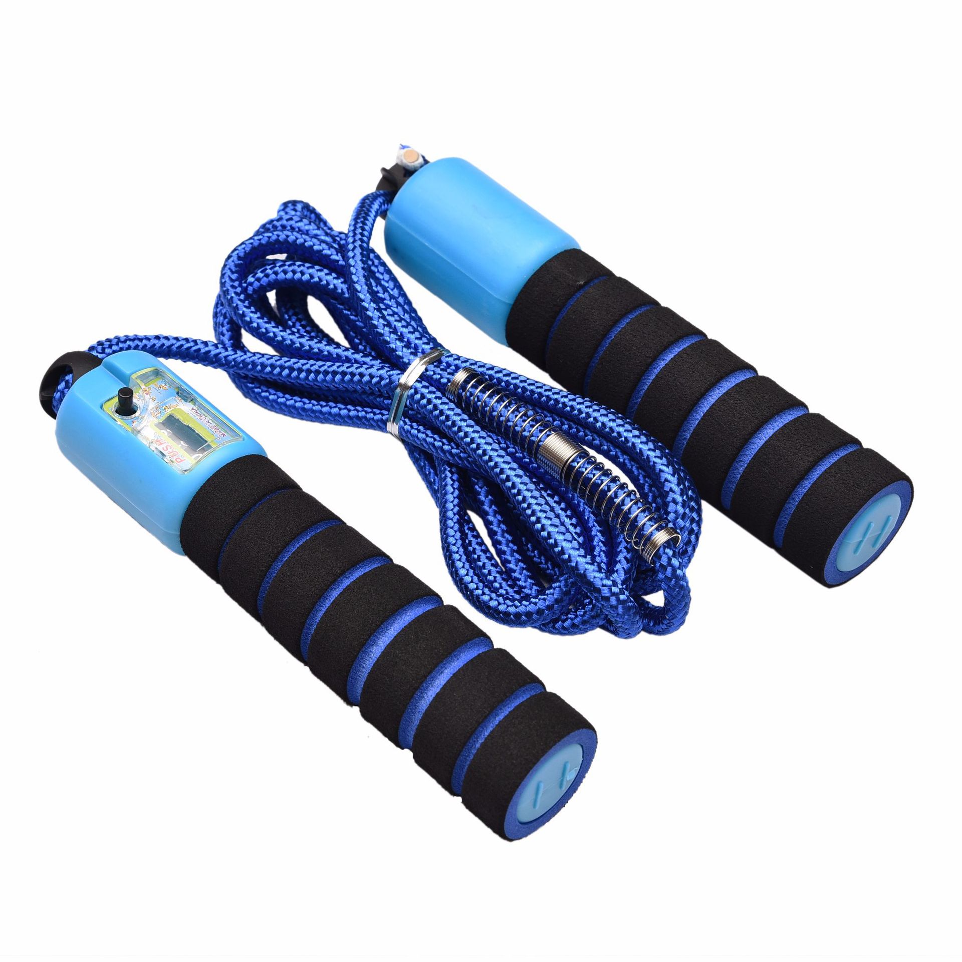 泡棉计数跳绳中考负重跳绳运动条纹跳绳 健身器材成人儿童跳绳