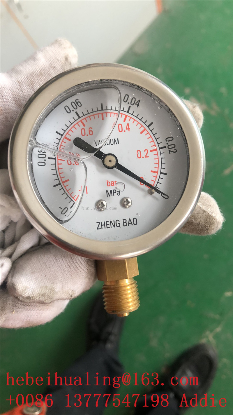 专业生产 纯水机专用耐震充油压力表1mpa 液压双针耐震压力表_河北华
