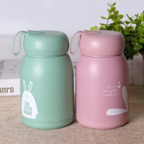New Cartoon Mengmeng Bunny Glass Insulation Not Afraid of Hot Water Cup Push Opening Gifts Advertising Cup Custom Logo