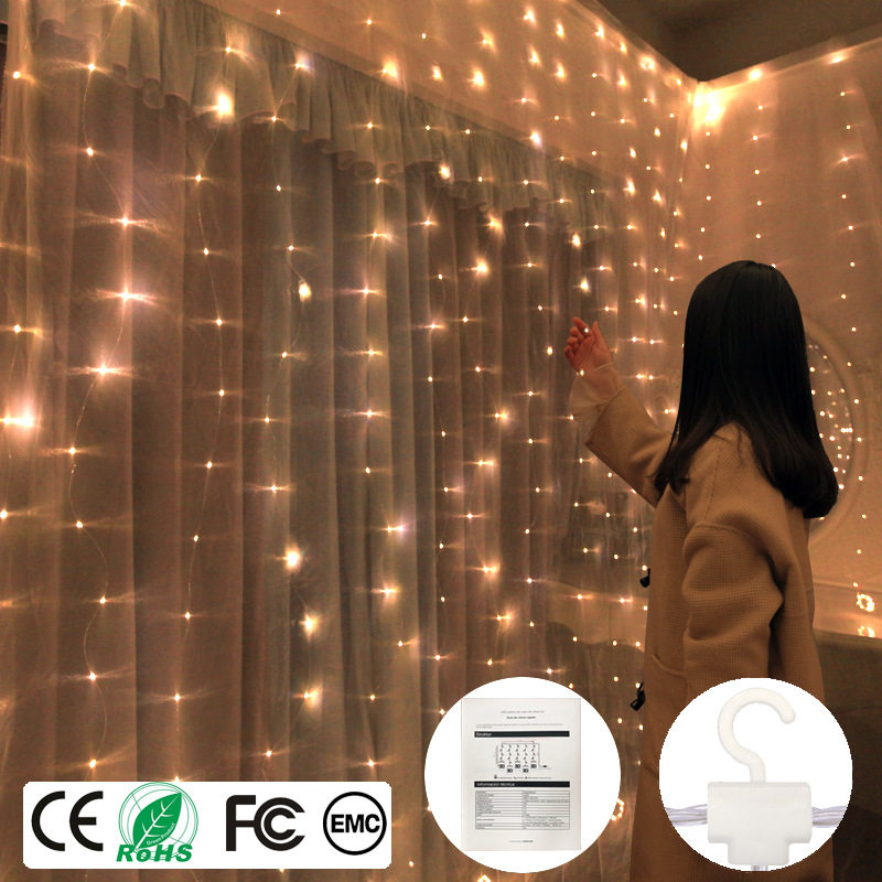 led铜线灯串3*3网红少女心房间布置冰条灯usb装饰窗帘灯