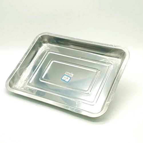 sunshine department store 36*27 rectangular tray square plate deepening iron tray commercial steamed rice dumpling plate barbecue plate vegetable basin