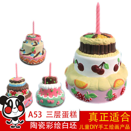 a53 three-layer cake ceramic painted children hand painted hand painted diy plaster porcelain doll wholesale