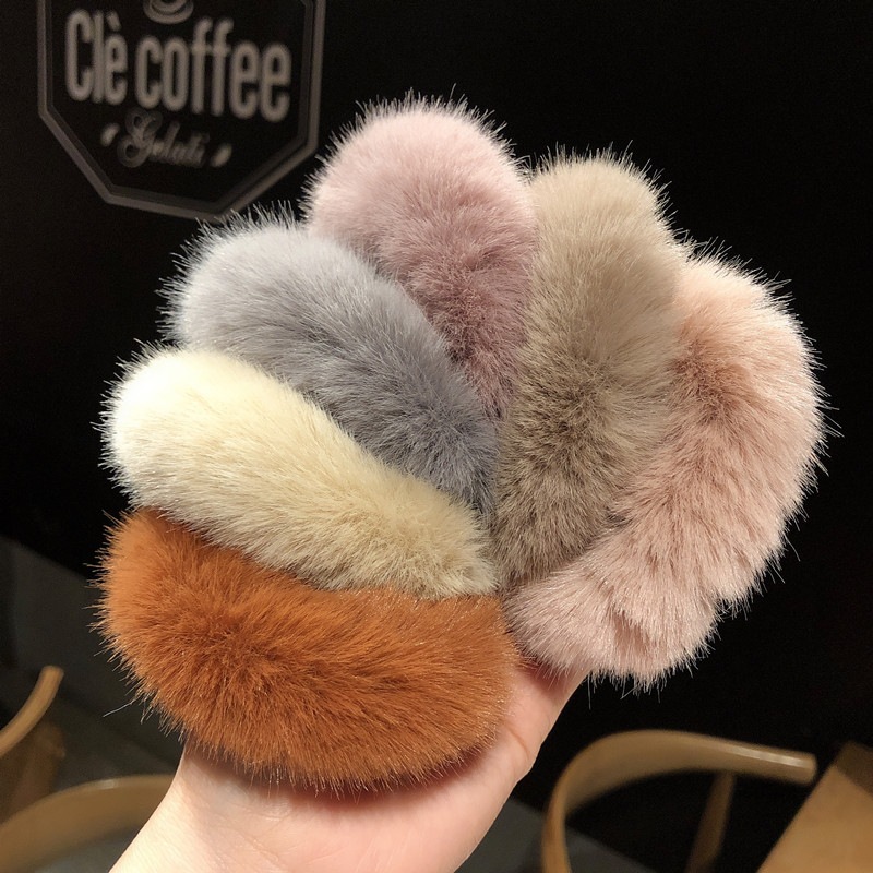 Mink Hair Candy Color Hair Rope Women's Hair Rope Korean Gra...