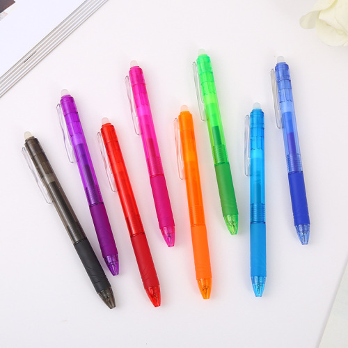 creative press gel pen press color water pen learning office stationery signature pen customized erasable pen wholesale