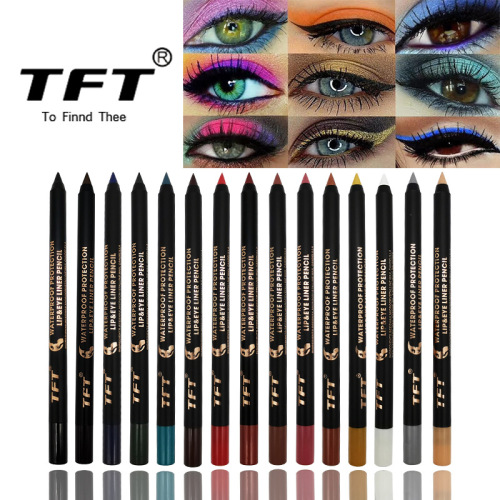 Cross-Border Hot TFT New Color Eyeliner Crouching Silkworm Eyeliner Pen Lip Liner Waterproof Not Smudge Pearl Gel Pen