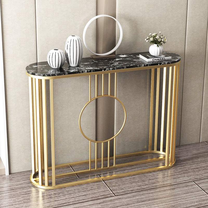 Modern simple marble porch table new Chinese light luxury porch cabinet