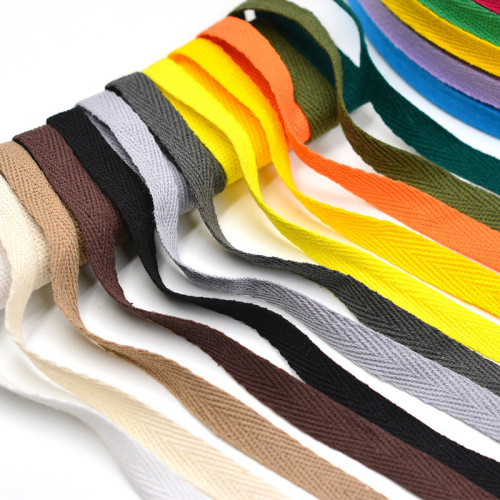 color 1cm cotton herringbone belt cloth belt trim marching welting tape cotton ribbon packing belt edge wrapping cloth strip