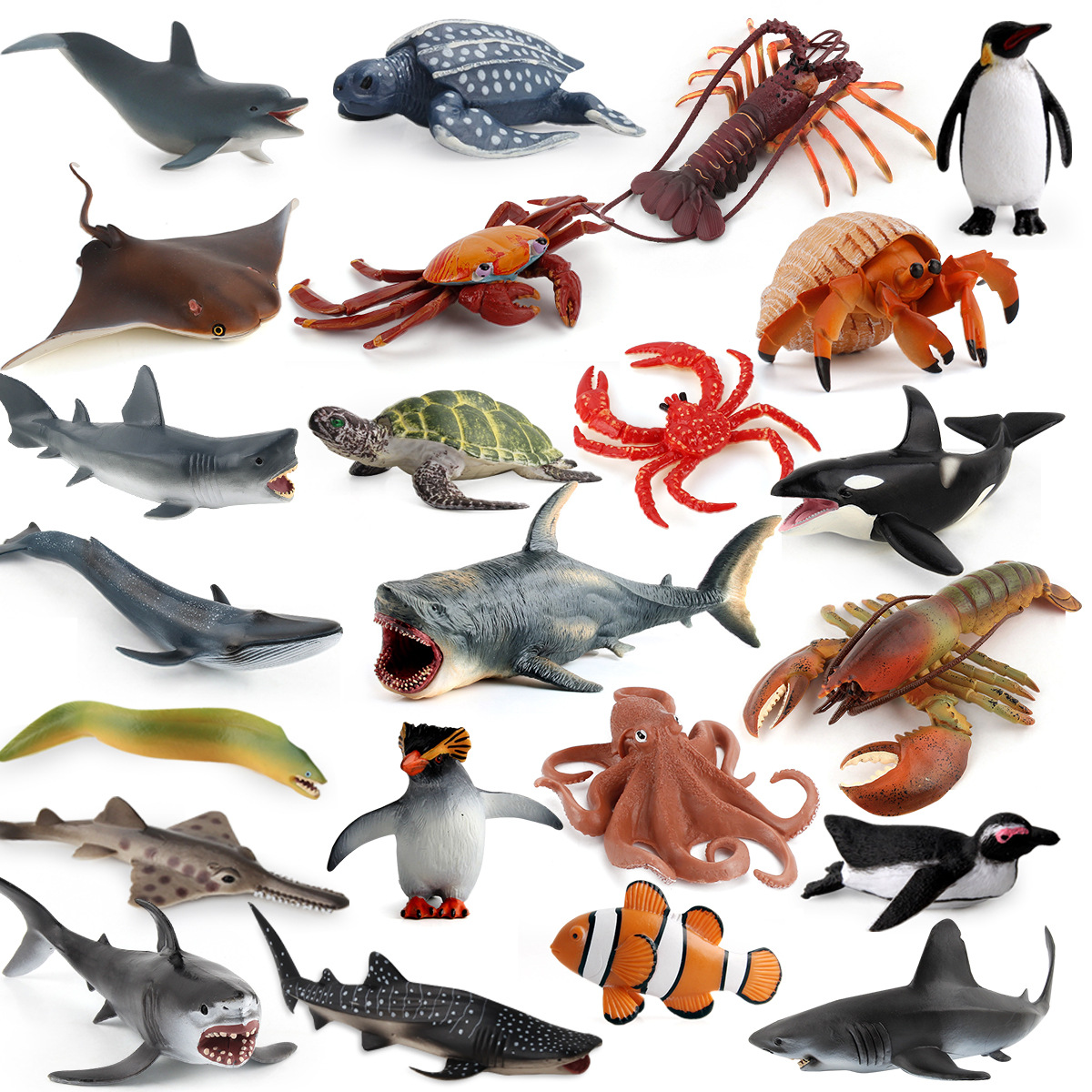 Simulation Great White Shark Whale Shark Marine Life Model Children Animal Toy F 