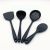 Silicone Kitchenware 4-Piece Silicone Integrated Spatula and Soup Spoon Strainer Rice Spoon Non-Stick Pan Cooking Set
