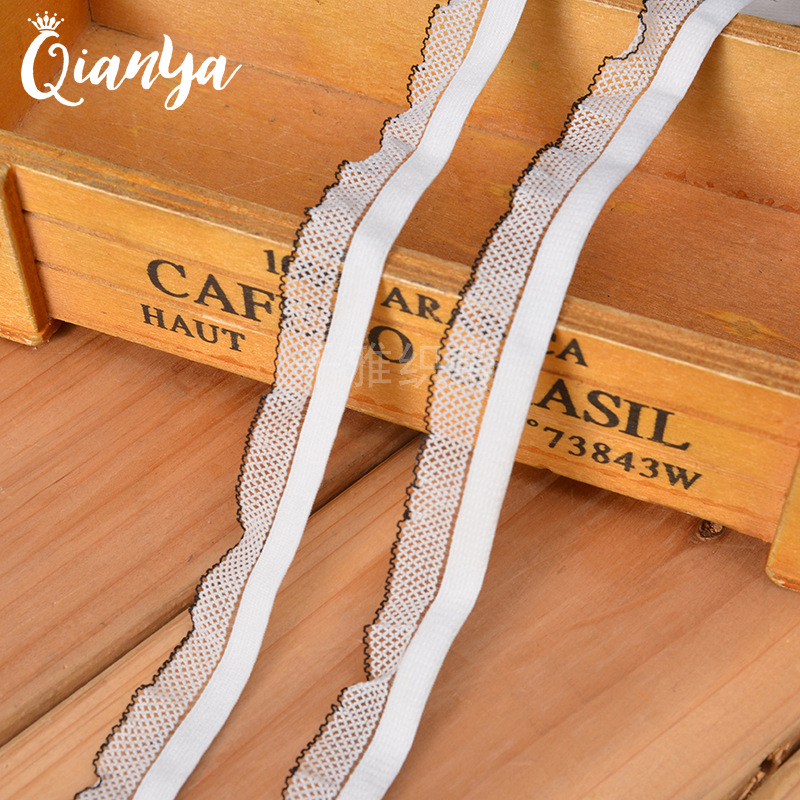 1.5cm Black Edge Single Side Fungus Transparent Thin Mesh Be...