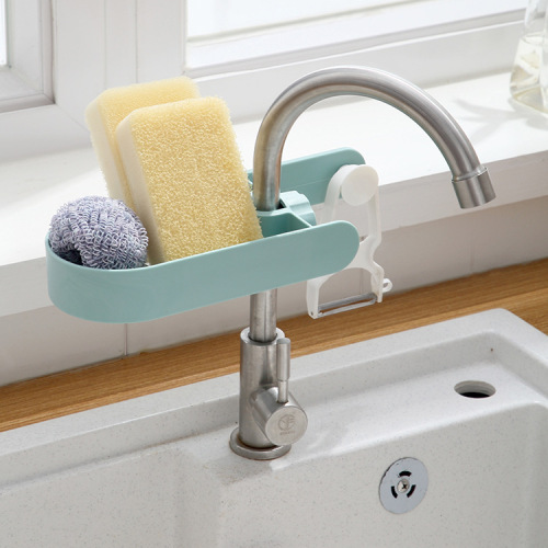 dot faucet storage rack household kitchen punch-free rag sponge brush drain rack sink storage rack