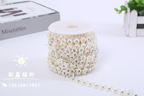 Wedding Dress Home Textile Gift Packaging Women‘s Clothing Diamond Accessories Pearl Flower Thread Drill
