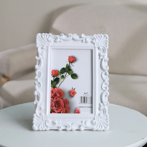 PVC Photo Frame Customized Simple Home Bedroom Decoration 7-Inch Picture Frame Bedside Table Decoration Plastic Photo Frame Factory Wholesale