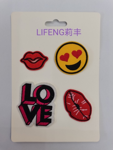 Customized Paper Card Embroidered Patch Embroidered Cloth Stickers Paper Card Embroidered Cloth Stickers Patch Embroidery Logo Clothing Accessories