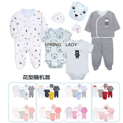 spring lady baby romper eight-piece baby jumpsuit newborn romper infant romper children‘s clothing