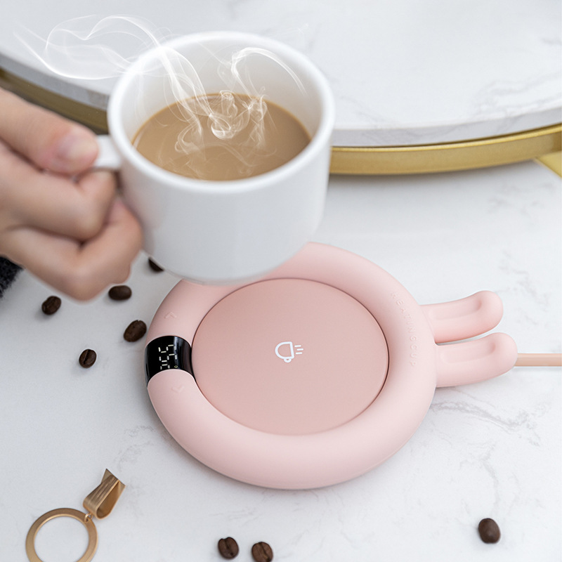 创意55度恒温触控三档定时加热智能杯垫 暖奶器陶瓷杯子暖水杯垫