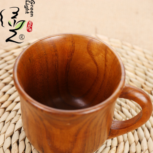 Green Light New Home Hot-Proof Water Cup Jujube Wood Cup Retro Solid Wood Cup Creative Coffee Cup Wooden Cup