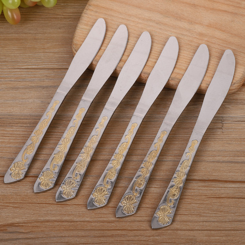 Chengfa Stainless Steel Spoon Knife and Fork Tableware Full Set Hotel Western Tableware Factory Direct Sales Simple Knife and Fork Gift