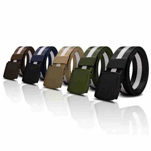 woven universal wide waist korean style imitation nylon single ring versatile men belt factory direct leisure belt outdoor