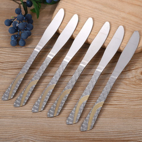 chengfa stainless steel knife， fork and spoon western tableware stainless steel spoon factory direct sales fashion simple pattern