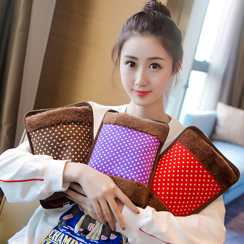 New Charging Hot Water Bag Plush Two-Side Hand Putting Explosion-Proof Electric Hand Warmer Cartoon