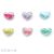Korean Style Colorful Inner Color Peach Heart Crooked Peach Heart Colorful Acrylic Beads