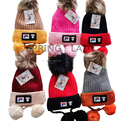 spring lady wool knitted autumn and winter hat cold-proof warm male and female baby cartoon hat cute hat children‘s cap