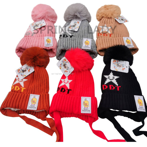 Spring Lady wool Knitted Autumn and Winter Hat Cold-Proof Warm Male and Female Baby Cartoon Hat Cute Hat Children‘s Hat