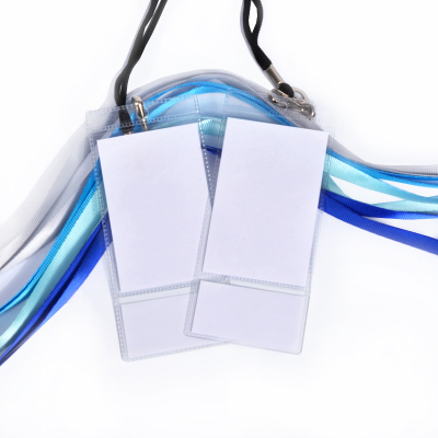 Wholesale PVC ID Card Case Transparent Vertical Badge Soft Film Work Permit Name Tag Card Insert Holder Product Tag