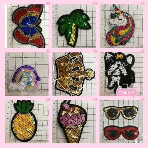 custom accessories embroidery cloth stickers sequin embroidery cloth stickers clothing accessories letters and numbers symbol sequin embroidery cloth stickers