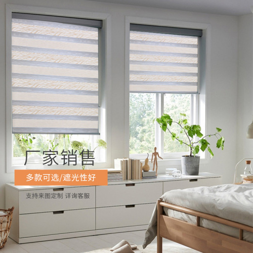 factory wholesale bathroom kitchen roller shutter manual lifting waterproof oil-proof roller shutter soft gauze curtain day and night curtain zebra curtain