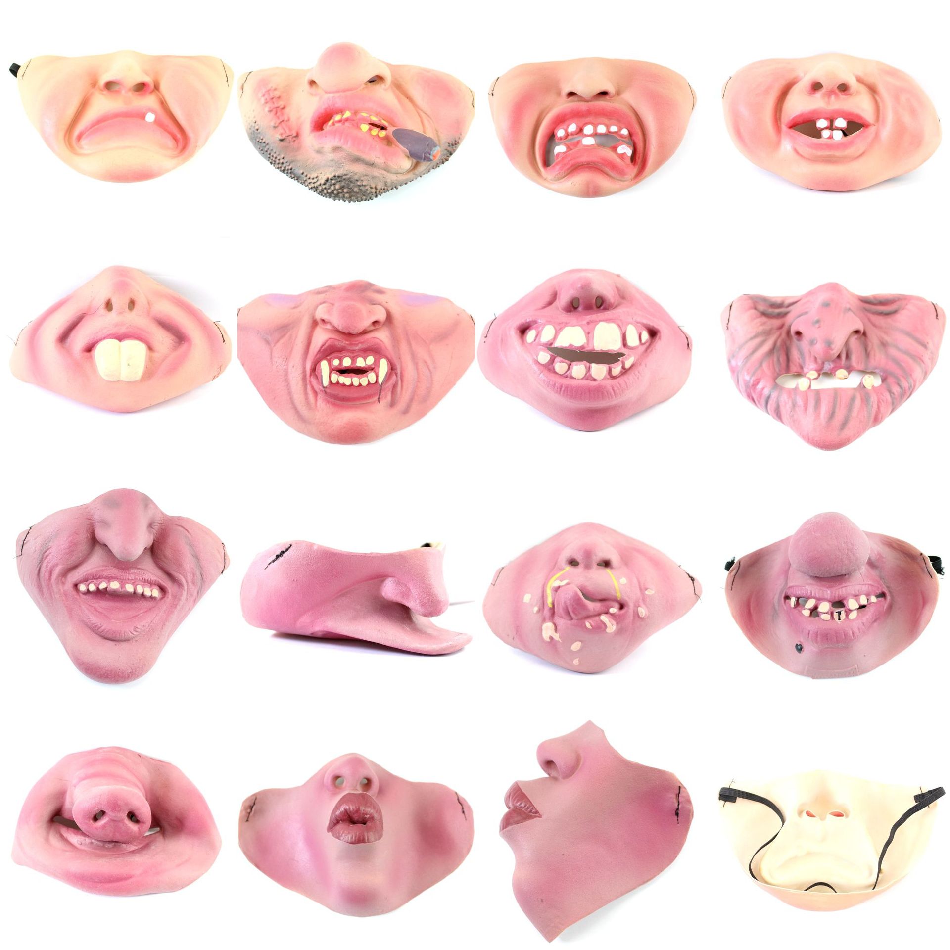 Halloween Funny Mask Holiday Party Supplies Performance Mask Snot Half Face Mask Vampire Currently A