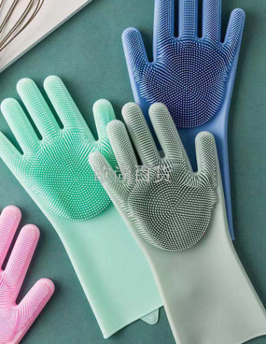 self-produced silicone dishwashing gloves multifunctional household cleaning gloves silicone gloves