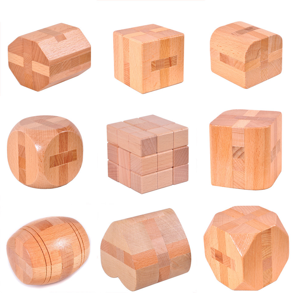 Wooden Educational Toys Burr Puzzle Burr Puzzle Octahedral P...