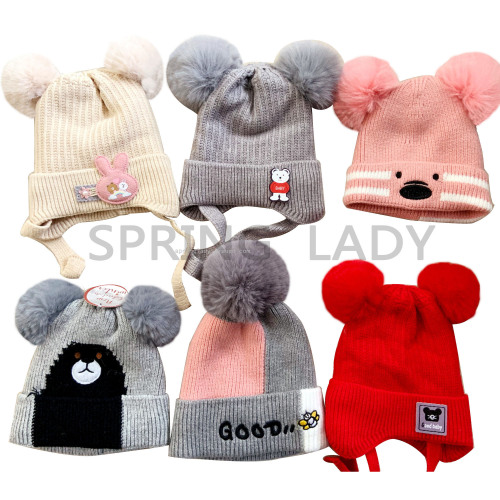 Spring Lady Wool Knitted Autumn and Winter Hat Cold-Proof Warm Male and Female Baby Cartoon Hat Cute Hat Children‘s Hat