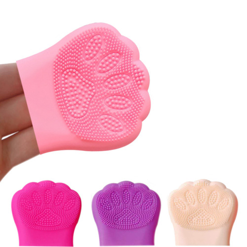 silicone cute cat claw-shaped face washing brush manual face cleaning brush face cleaning brush one-hand plug-in face washing brush