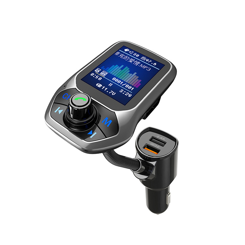 Cross-Border E-Commerce Large Screen Vehicular Bluetooth MP3 Player U Disk Music USB Zhitong Qc3.0 C