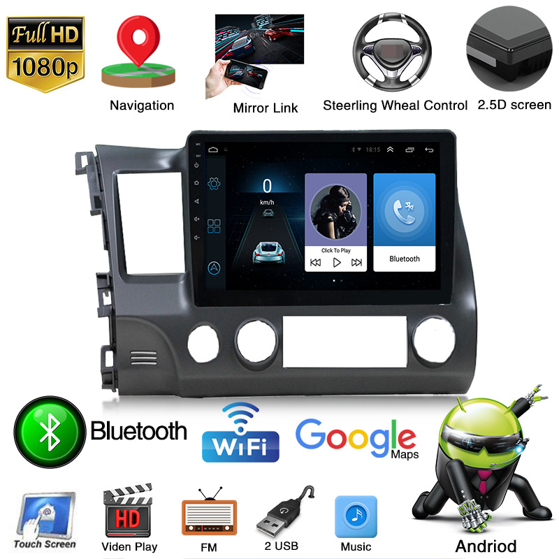 to Honda Old Civic Navigator Intelligent Android Large Screen Reversing Image AllinOne Machine Overs
