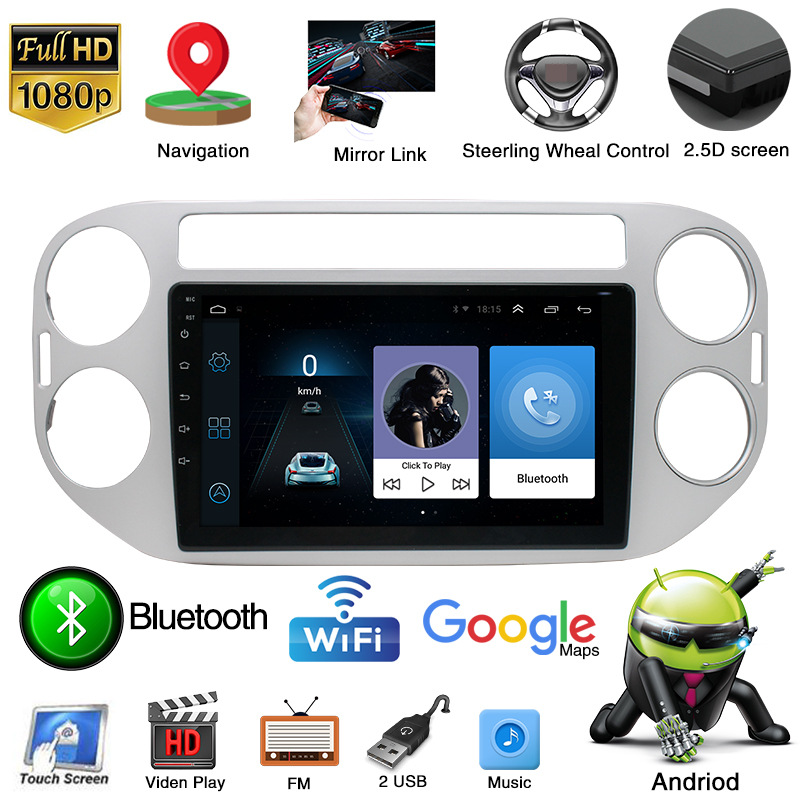 to 1015 Volkswagen Tiguan Navigator Intelligent Android Large Screen Reversing Image AllinOne Machin