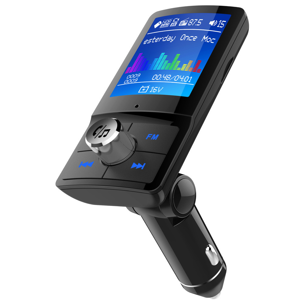 BC45 Color Screen Car Bluetooth MP3 FM Transmitter USB Multi-Language Card MP3 Hands-Free Phone