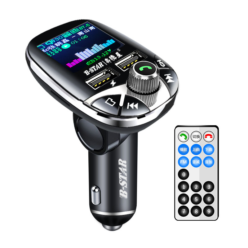 Pentium Star Cool Color Screen Remote Control Automotive MP3 Player Bluetooth Receiver Hands-Free Ca